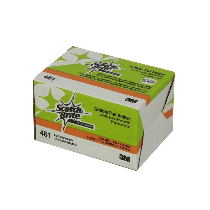 Scotch-Brite™ 461 Griddle Pad Holder 5 IN Heavy Duty Plastic Fiber Gray Rectangle Reusable With 5IN Handle 1/Each