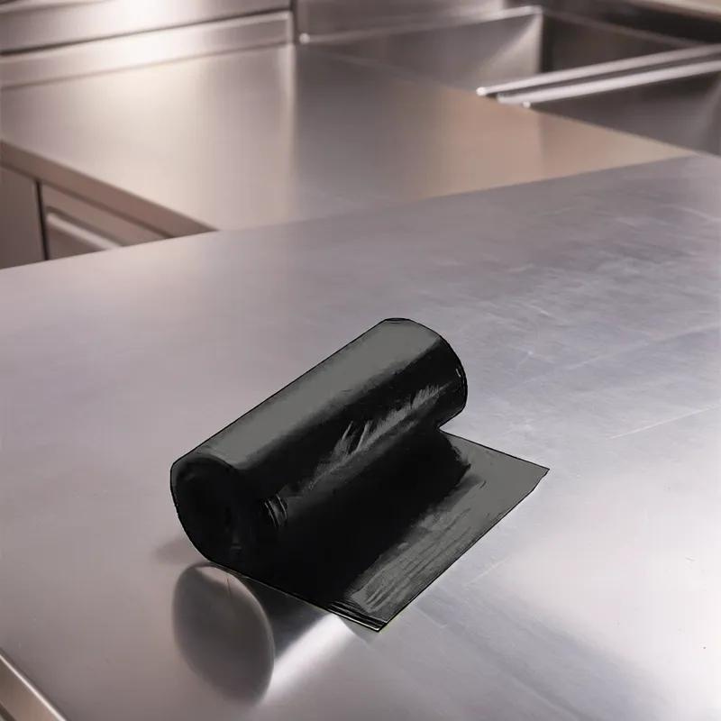 Victoria Bay Can Liner 40X48 IN 45 GAL Black Plastic 14MIC Roll 25 Count/Pack 10 Packs/Case 250 Count/Case