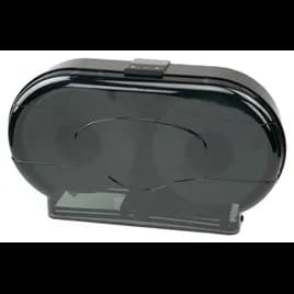 Toilet Paper Dispenser Plastic Black Double Roll 1/Each