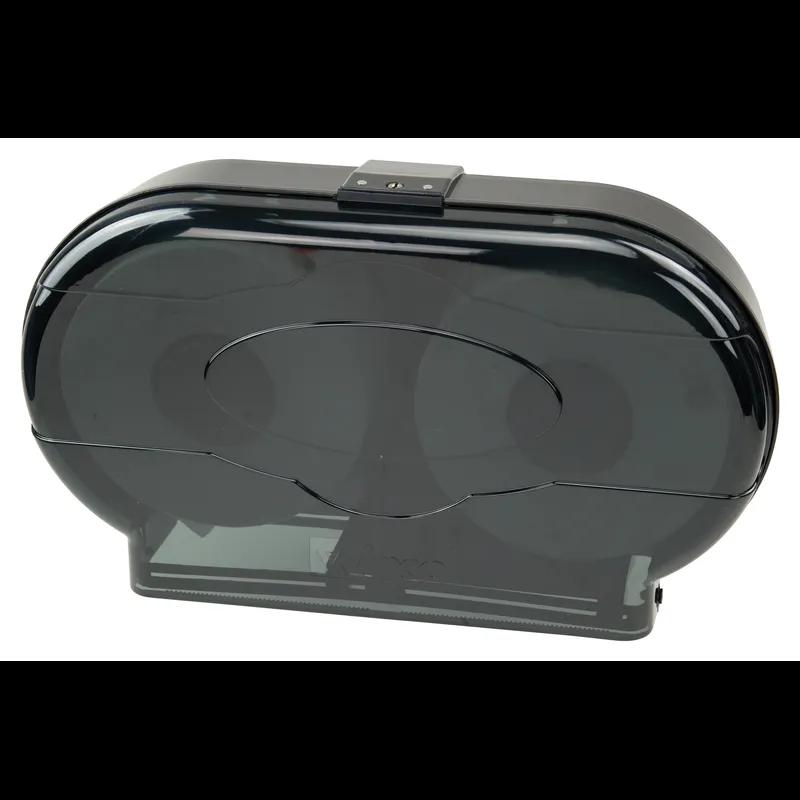 Toilet Paper Dispenser Plastic Black Double Roll 1/Each