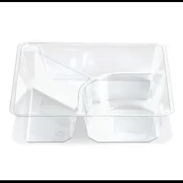 Fresh 'n Clear® GoCube® Take-Out Container Insert 5.12X5.12X1.25 IN 3 Compartment PET Clear Square 600/Case