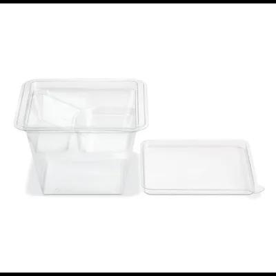 Fresh 'n Clear® Take-Out Container Insert 5.12X5.12X1.25 IN 3 Compartment PET Clear Square 600/Case
