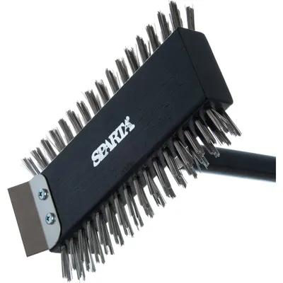 Sparta® Grill Brush 8.50X5X1.50 IN Stainless Steel Wood Long Handle With 8IN Head 1/Each