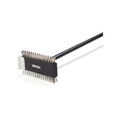 Sparta® Grill Brush 8.50X5X1.50 IN Stainless Steel Wood Long Handle With 8IN Head 1/Each