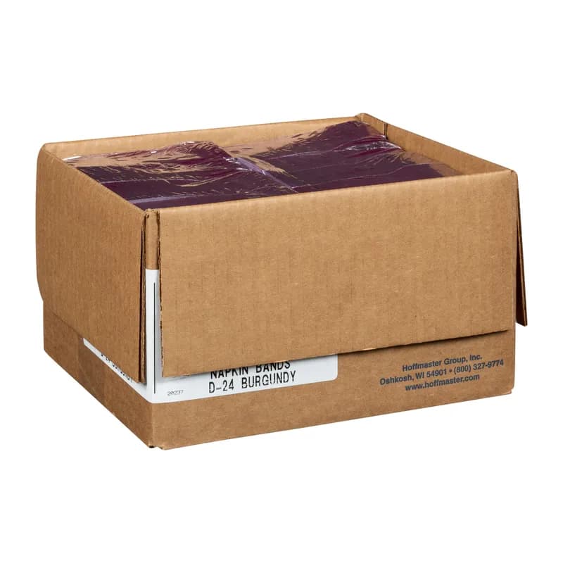 Napkin Bands Burgundy Flat 10000/Case
