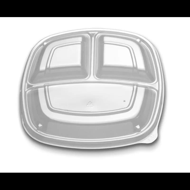 Lid Dome 9 IN 3 Compartment PS Square For Plate Unhinged 300/Case
