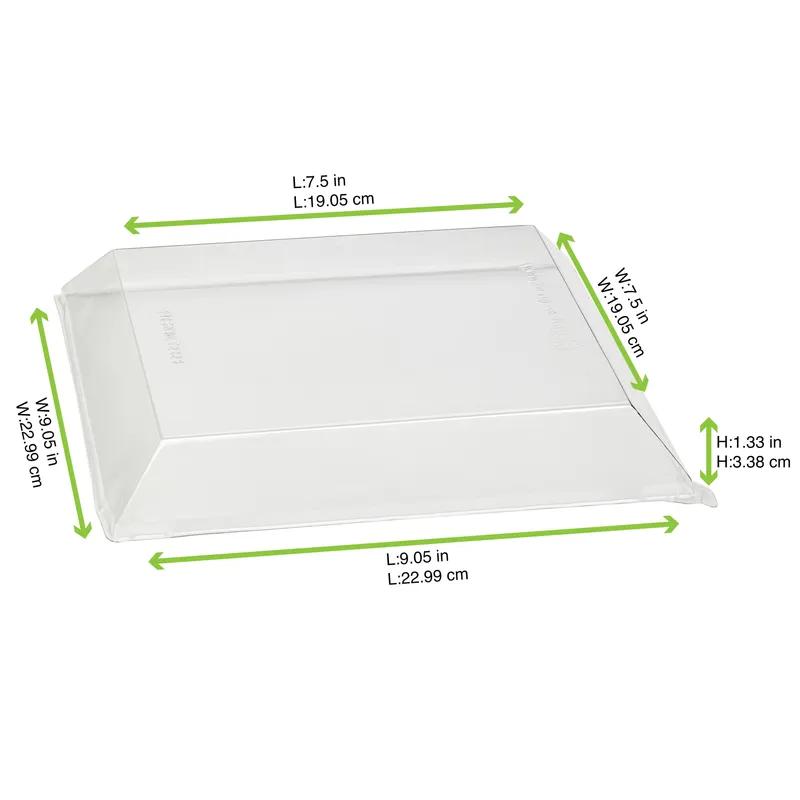 Lid 9.05X9.05X1.33 IN PET Clear For Plate 25 Count/Pack 4 Packs/Case 100 Count/Case