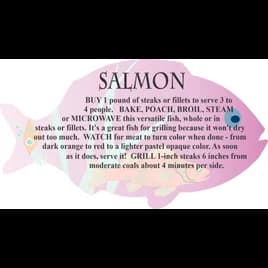 Salmon Meat Fish Recipe Label 1.75X3.125 IN Fish 4 Color Process 250 Count/Roll 12 Rolls/Case 3000 Count/Case
