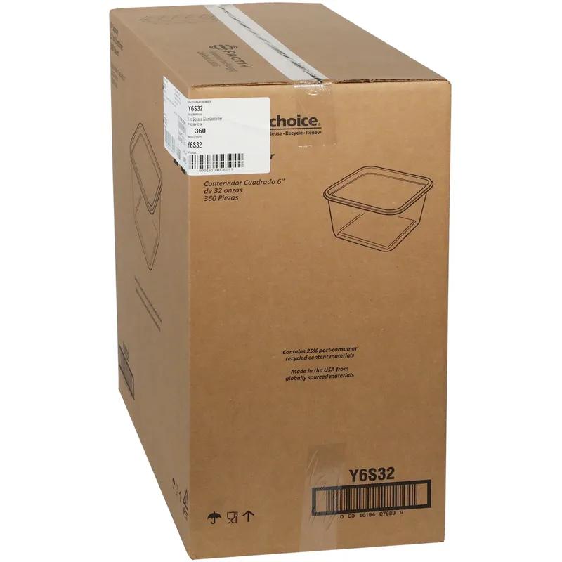 Deli Container Base 32 OZ RPET Clear Square 360/Case