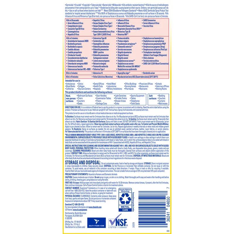 C-Pro Lysol Brand III Disinfectant 19 OZ Aerosol Original 12/Case