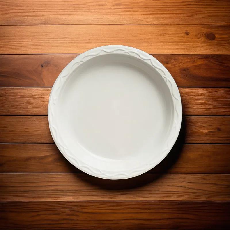 Plate 6 IN PS White Round Heavy Duty 1000/Case