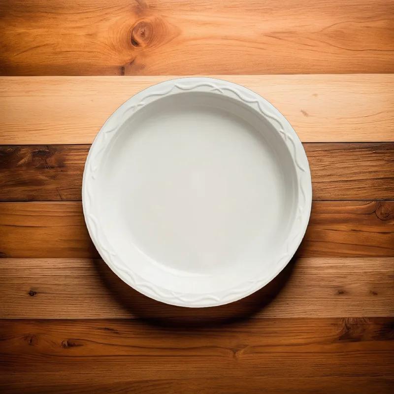 Plate 6 IN PS White Round Heavy Duty 1000/Case