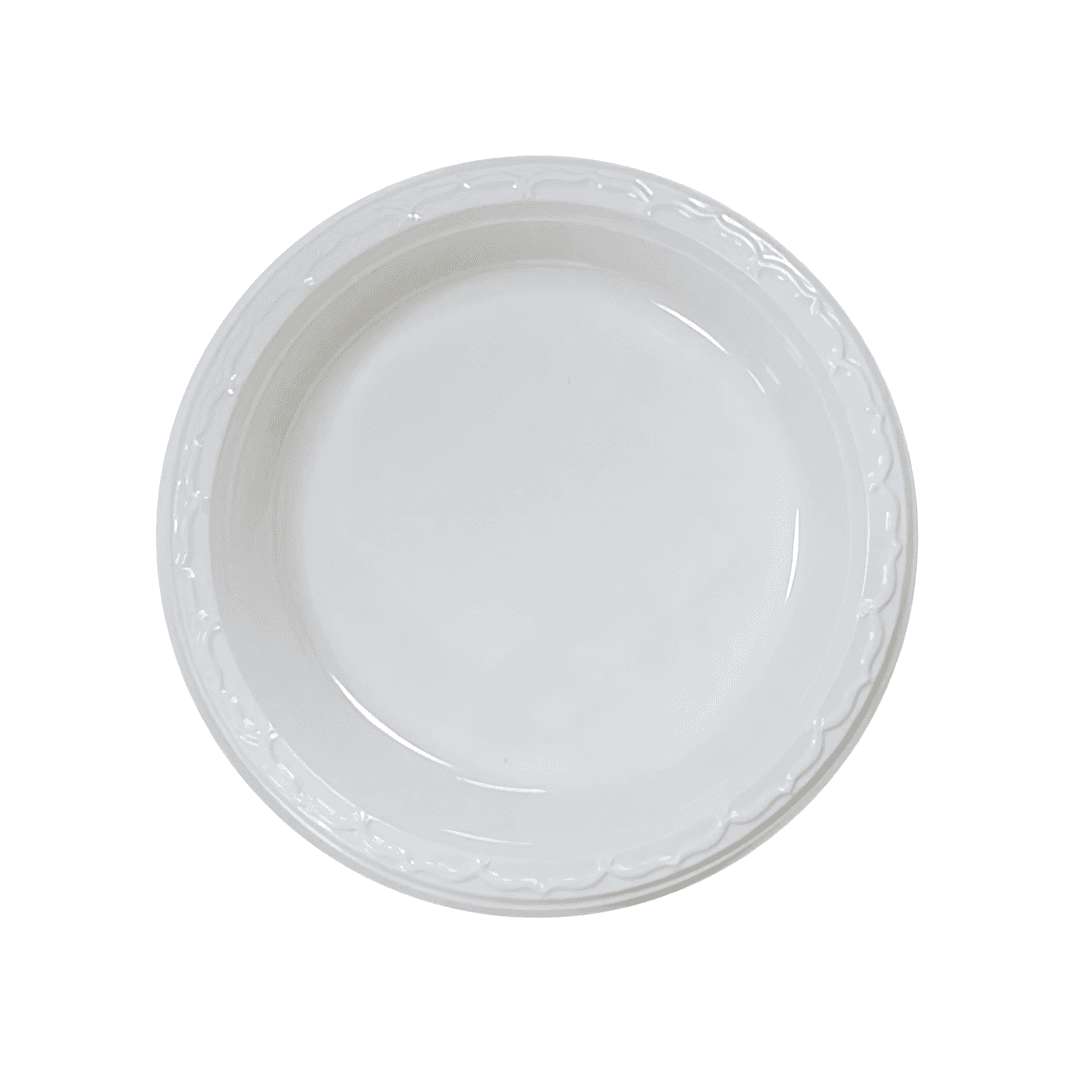 Plate 9 IN PS White Round Heavy Duty 500/Case