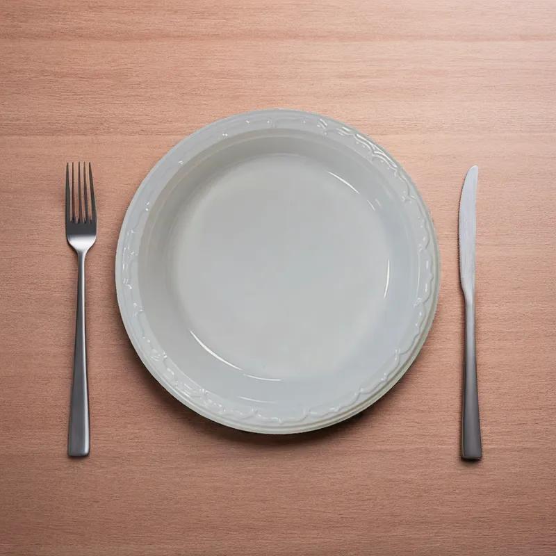 Plate 9 IN PS White Round Heavy Duty 500/Case