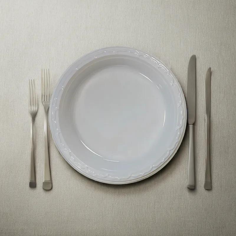 Plate 9 IN PS White Round Heavy Duty 500/Case