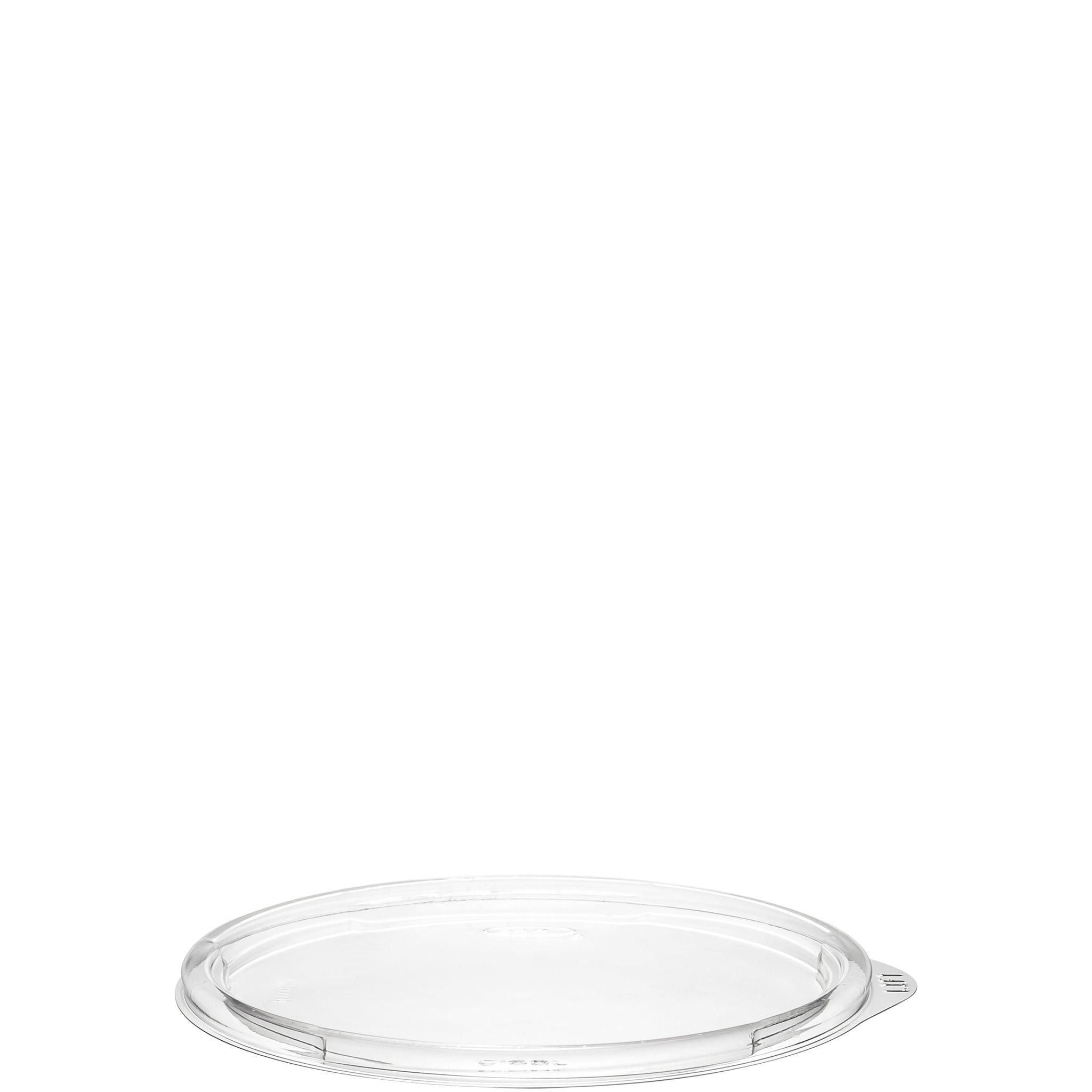 Dart® PresentaBowls® Lid Flat 5.4X0.3 IN 1 Compartment OPS Clear Round For 16 OZ Bowl 63 Count/Pack 8 Packs/Case