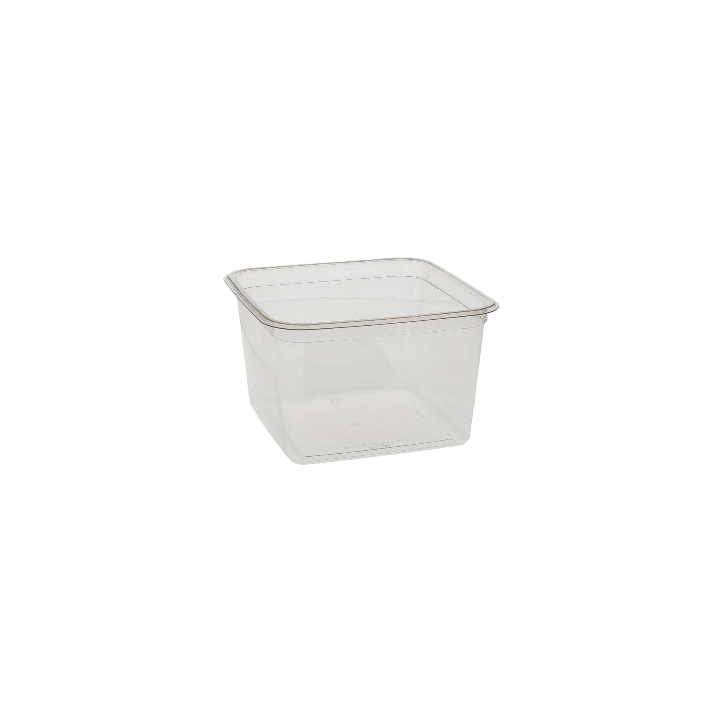 Deli Container Base 48 OZ RPET Clear Square 360/Case
