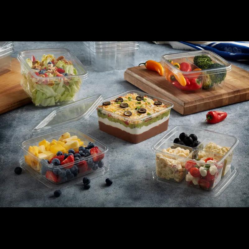 Deli Container Base 48 OZ RPET Clear Square 360/Case