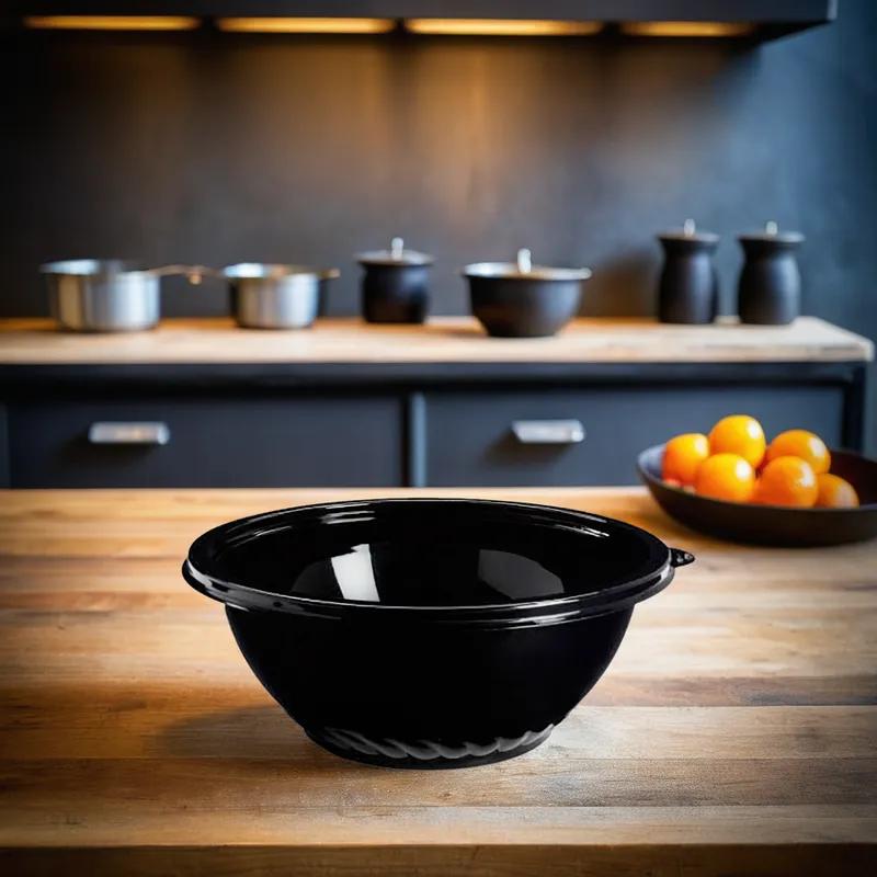 WNA CaterLine® Bowl 48 OZ PET Black 50/Case