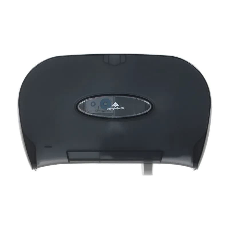 Toilet Paper Dispenser 5.73X13.58 IN Smoke Horizontal 2-Roll Side-by-Side Standard Roll 1/Each