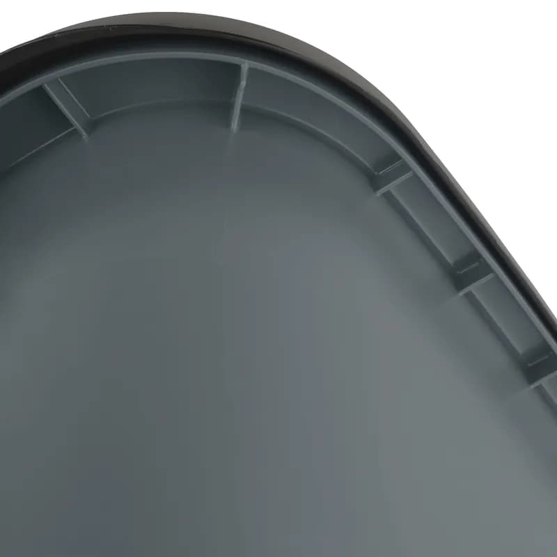 Brute® Trash 1-Stream Curbside Trash 50 GAL 200 QT Gray Square Resin With Hinged Lid Rollout Autolifter Compatible 1/Each