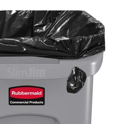 Slim Jim® 1-Stream Trash Can 22X11X30 IN 23 GAL 92 QT Beige Rectangle Resin Venting Channels Slim 1/Each