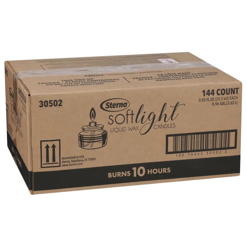Liquid Candle 10-HR Wax Soft Light 144/Case