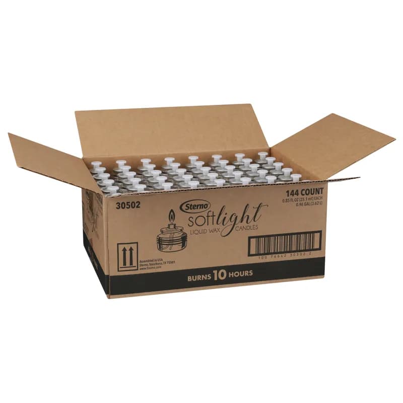 Liquid Candle 10-HR Wax Soft Light 144/Case