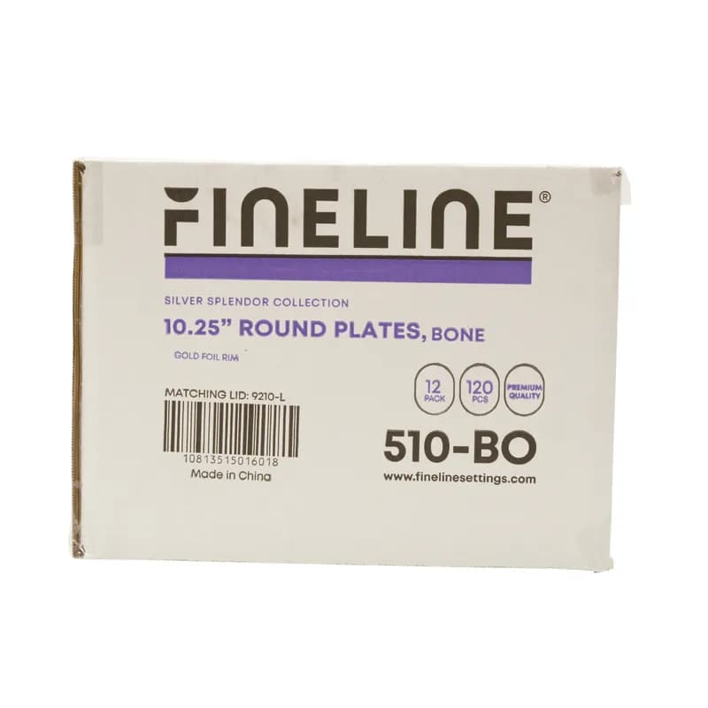 Plate 10.25 IN Bone Gold Round 120/Case