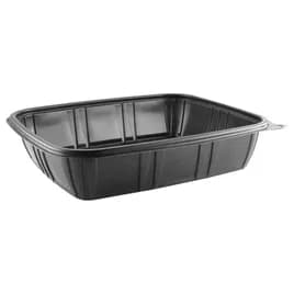 Mega-Meal® Steam Table Pan 1/2 Size 100 OZ PP Black Microwave Safe 100/Case