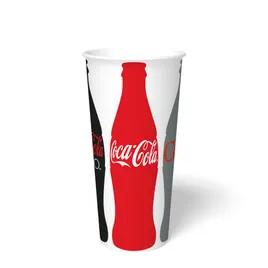 Cold Cup 24 OZ Single Wall Poly-Coated Paper White Red Coca-Cola Diet Coke 1000/Case