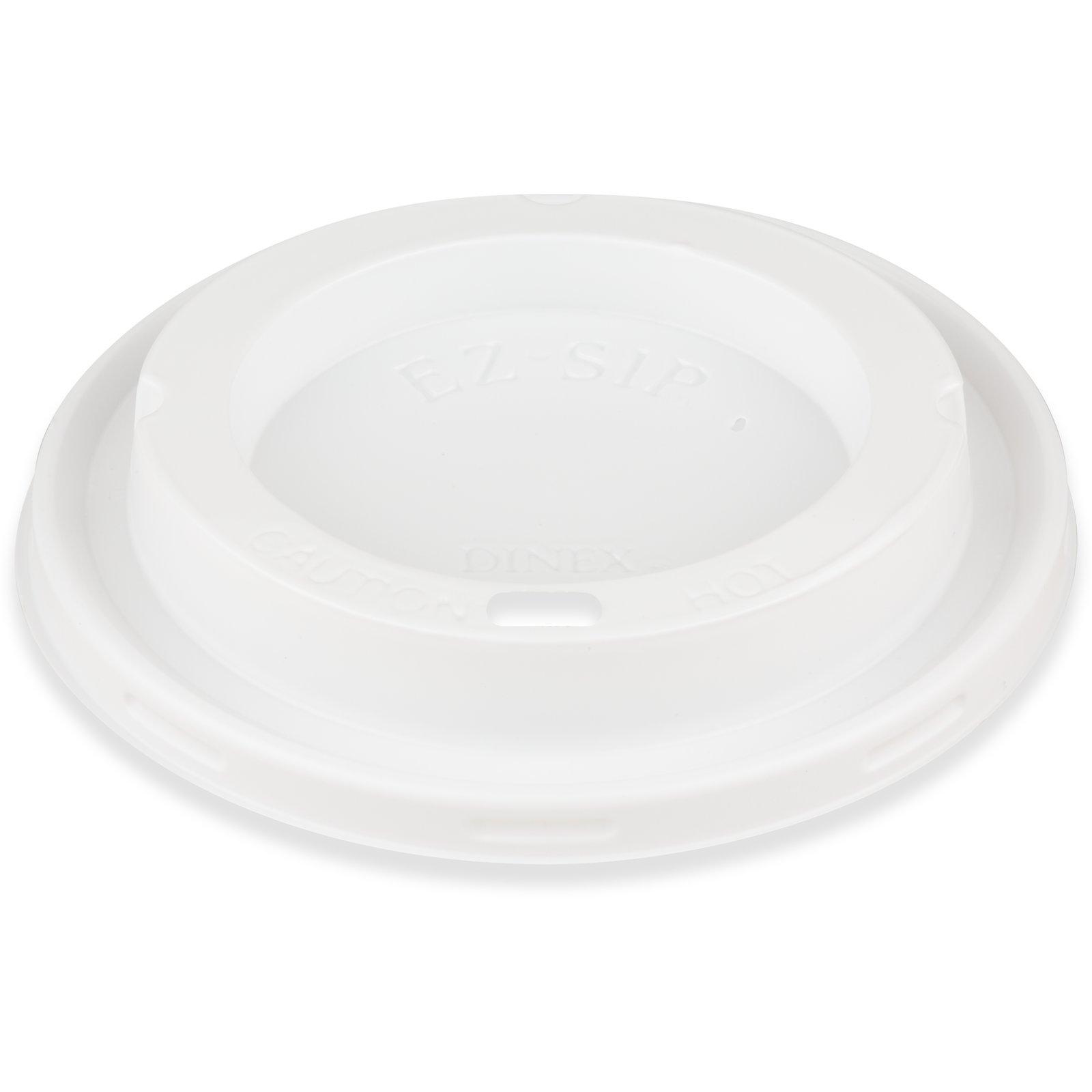 Dinex® Lid Dome PS White For 5-8 OZ Cup Sip Through 1000/Case