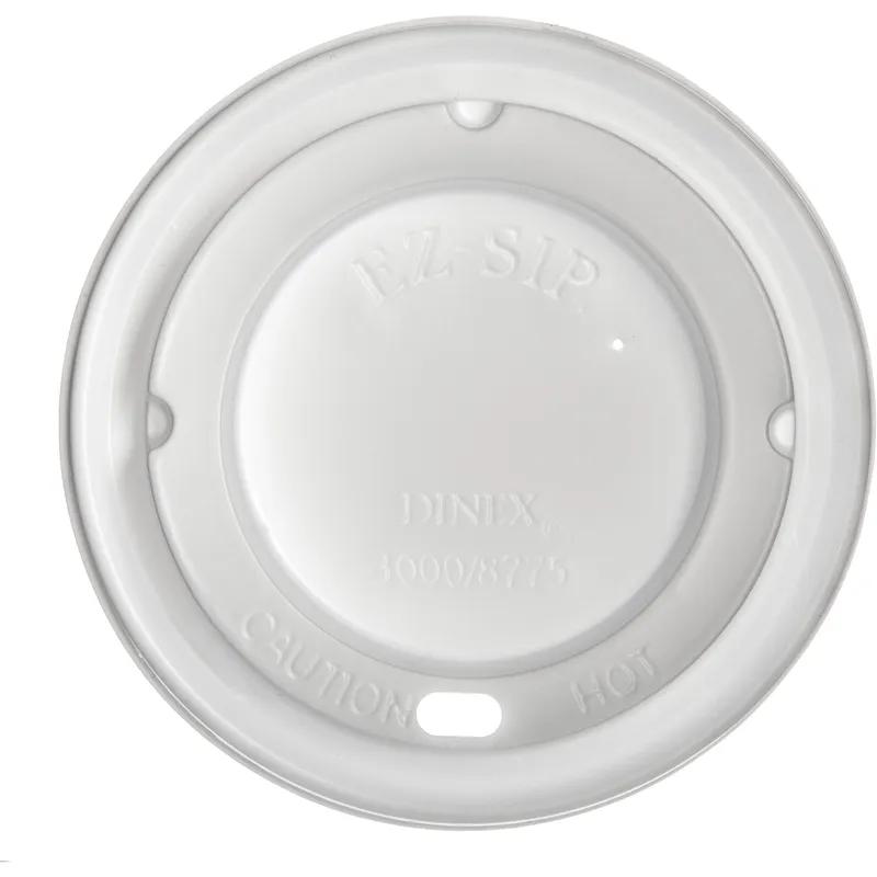 Dinex® Lid Dome PS White For 5-8 OZ Cup Sip Through 1000/Case