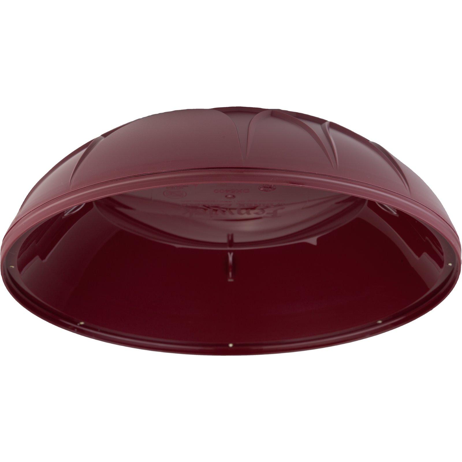 Dinex® Fenwick Plate Cover 10X2.88 IN PP Cranberry Dome 12/Case
