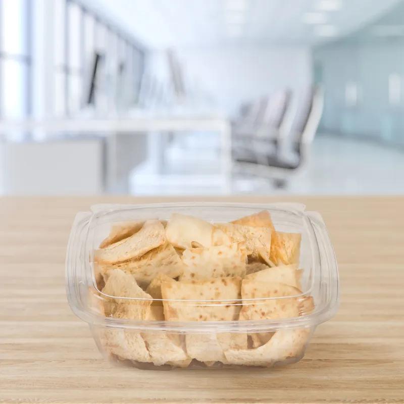 Dart® ClearPac® SafeSeal™ Cold Deli Container Hinged With Dome Lid 24 OZ PET Clear 100 Count/Pack 2 Packs/Case