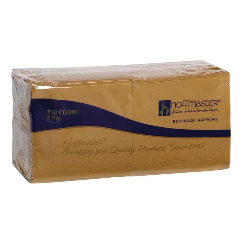 Beverage Napkins 10X10 IN Gold Tissue Paper 2PLY Embossed 1000/Case