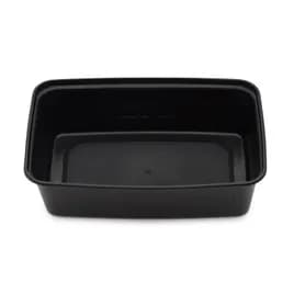 Take-Out Container Base 38 OZ Plastic Black Oblong 300/Case