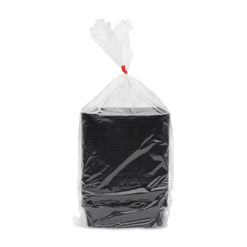 Take-Out Container Base 38 OZ Plastic Black Oblong 300/Case