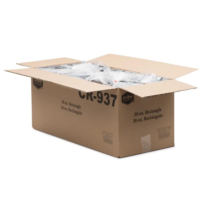 Take-Out Container Base 38 OZ Plastic Black Oblong 300/Case