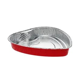 Cake Pan 39.5 OZ 9.5X9.3X1.5 IN Aluminum Red Silver Heart 100/Case