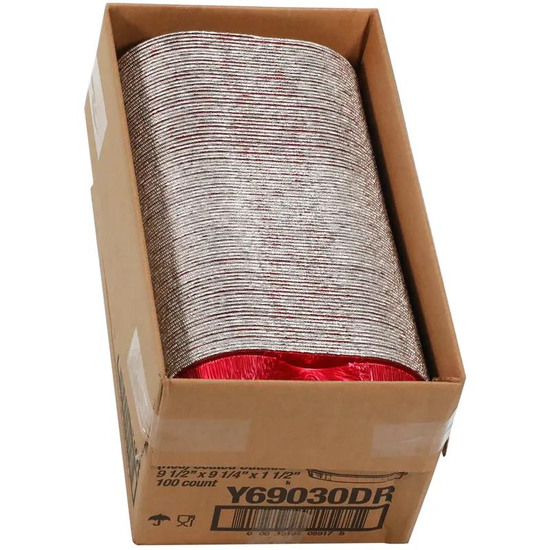 Cake Pan 39.5 OZ 9.5X9.3X1.5 IN Aluminum Red Silver Heart 100/Case