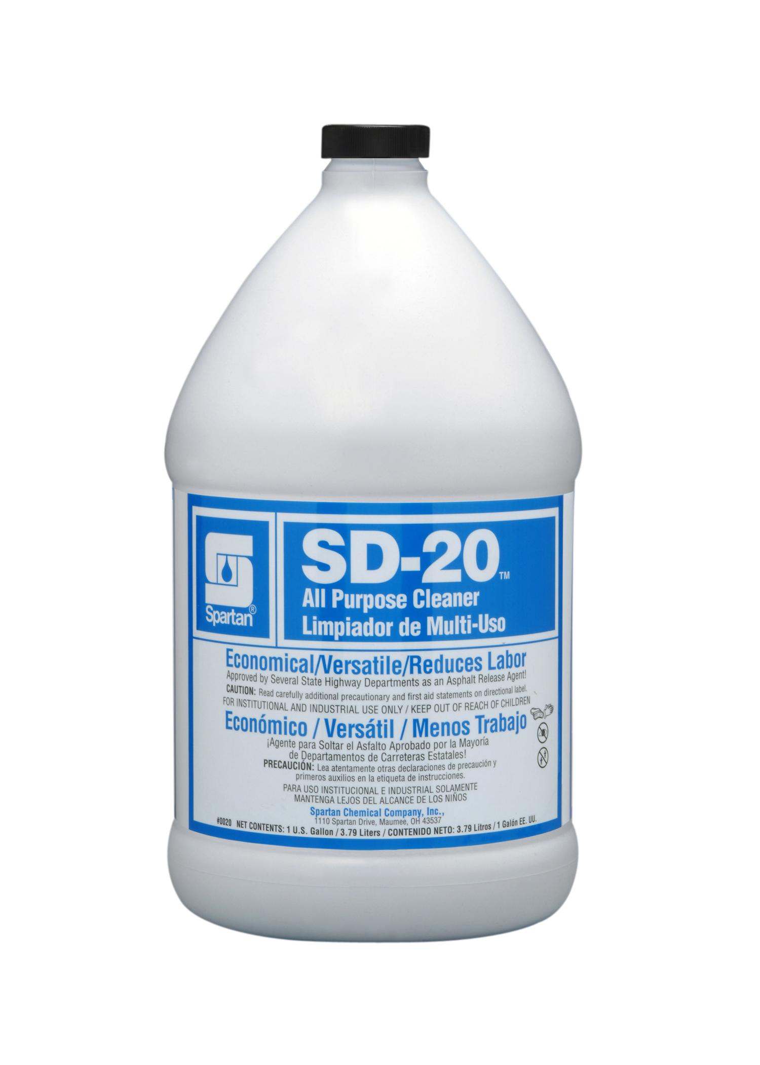 SD-20® Citrus Scent All Purpose Cleaner Degreaser Deodorizer 1 GAL Multi Surface Concentrate 4/Case