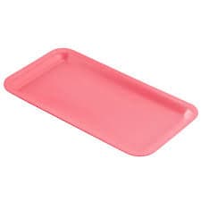2PL Meat Tray 5.81X8.31X1.19 IN Foam Rose 500/Case