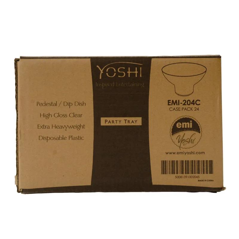 Dip Dish Plastic Clear Round Pedestal 24/Case