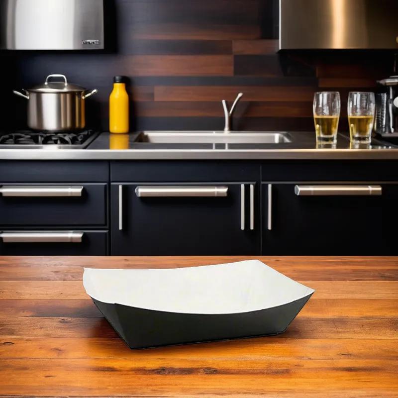 Food Tray 2 LB Paper Black 1000/Case