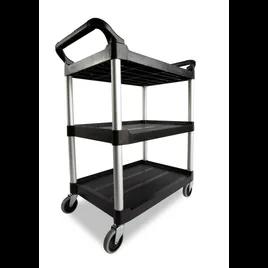 Utility Cart 33.63X18.63X37.75 IN 200 LB Black Plastic With Casters 1/Each