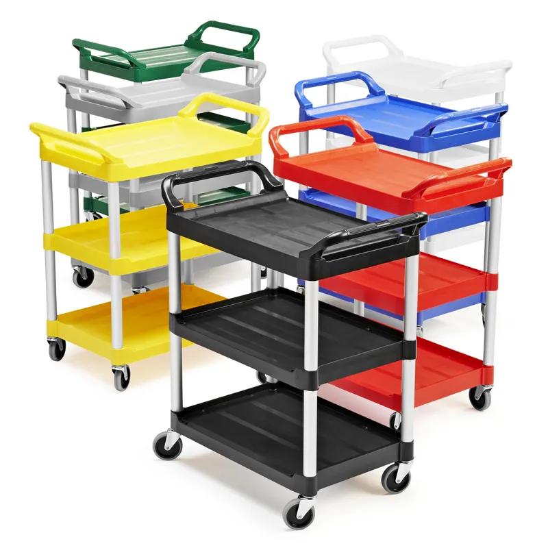 Utility Cart Medium (MED) 33.6X19X37.75 IN 200 LB Black Gray Resin 4 IN TPR Caster 1/Each