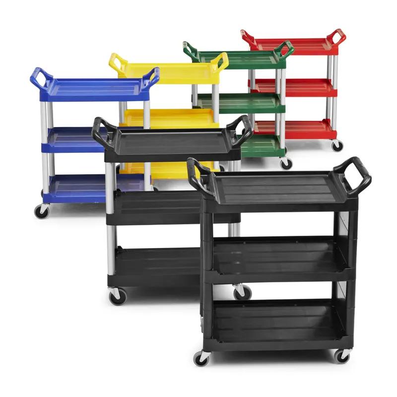Utility Cart Medium (MED) 33.6X19X37.75 IN 200 LB Black Gray Resin 4 IN TPR Caster 1/Each