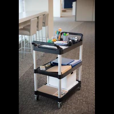 Utility Cart Medium (MED) 33.6X19X37.75 IN 200 LB Black Gray Resin With Casters 1/Each