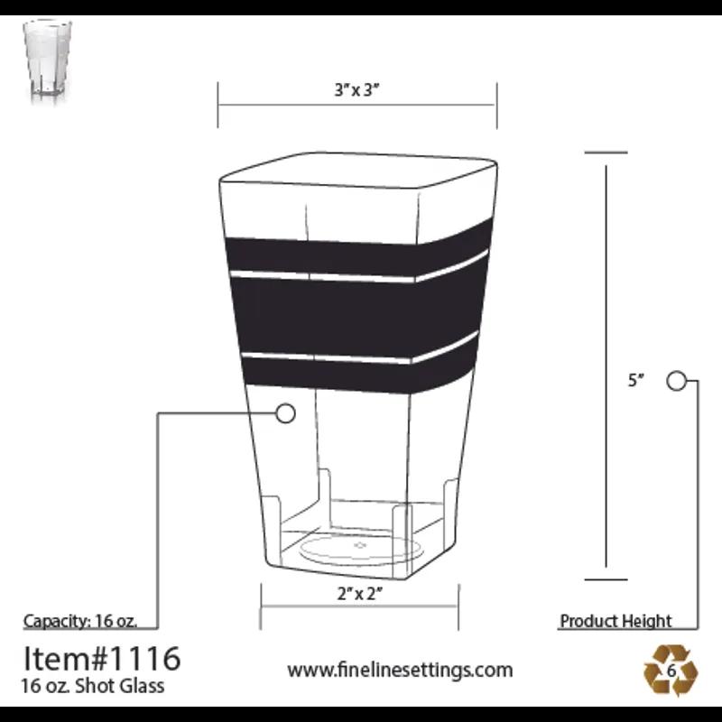 Wavetrends Cup Tumbler 16 OZ PS Clear 168/Case